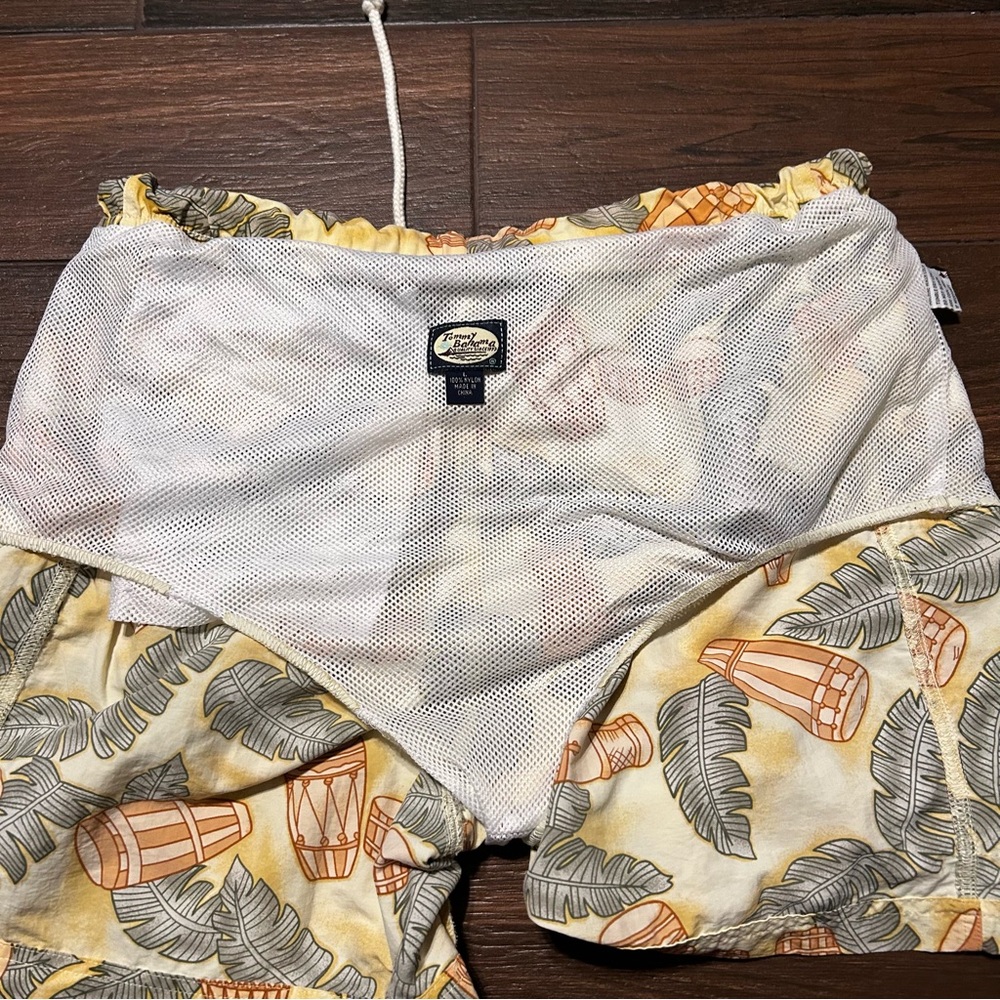 Tommy Bahama Men’s Swim Trunks Large Yellow Bongos Foliage - Picture 8 of 10
